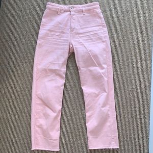 Joe’s Jane high rise straight crop jean in pink